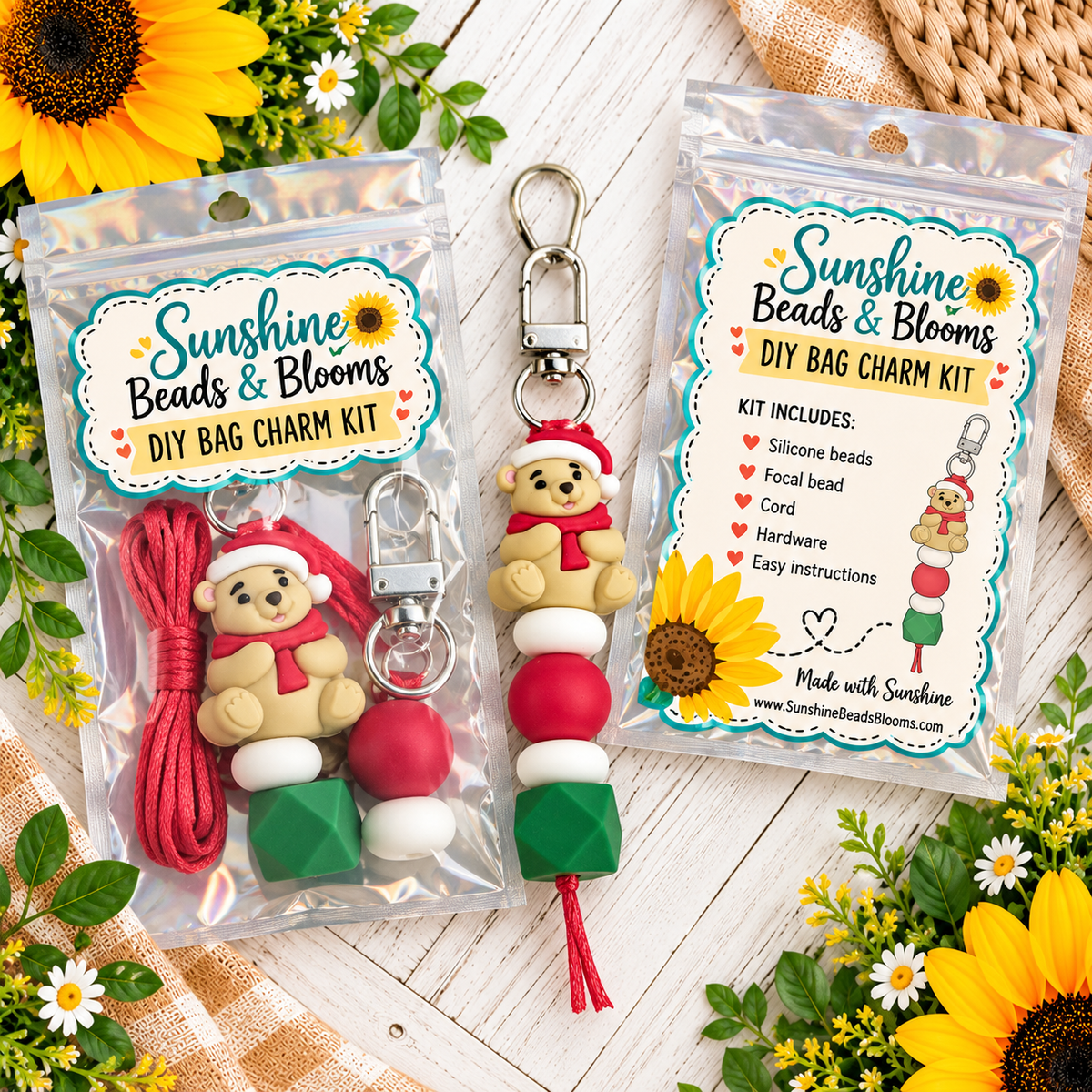 Beary Christmas DIY Bag Charm Kit