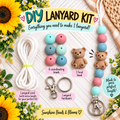 Cuddly Teddy Bear DIY Lanyard Kit